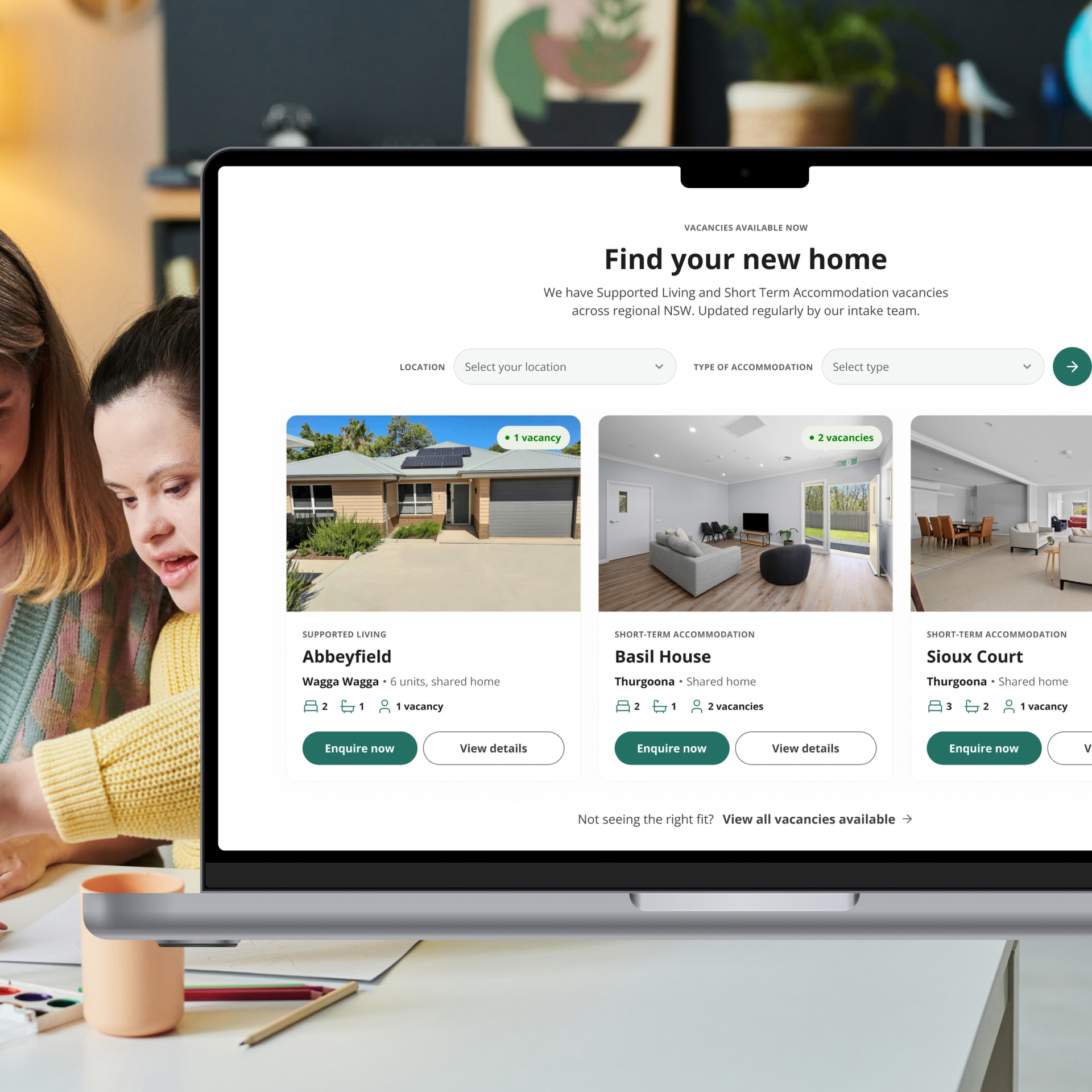 Mercy Connect find a home vacancies page